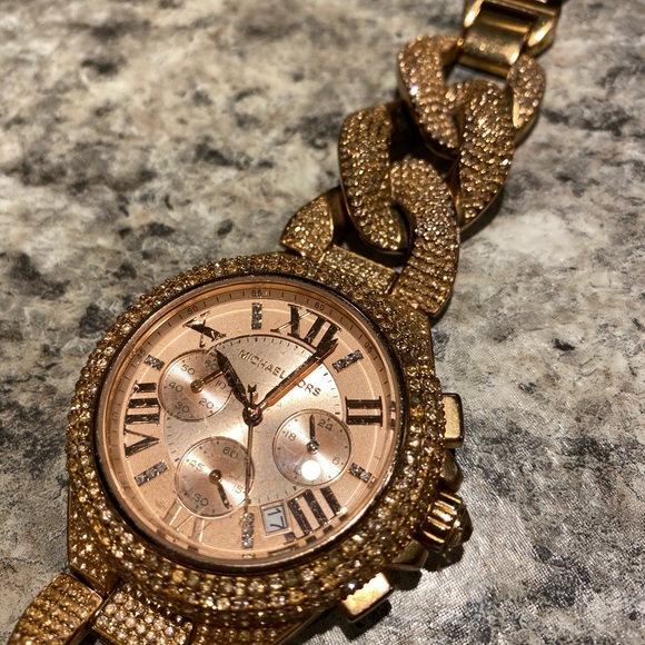 Braided Camille Quartz Crystal Paved Dial Watch - Picture 2 of 5